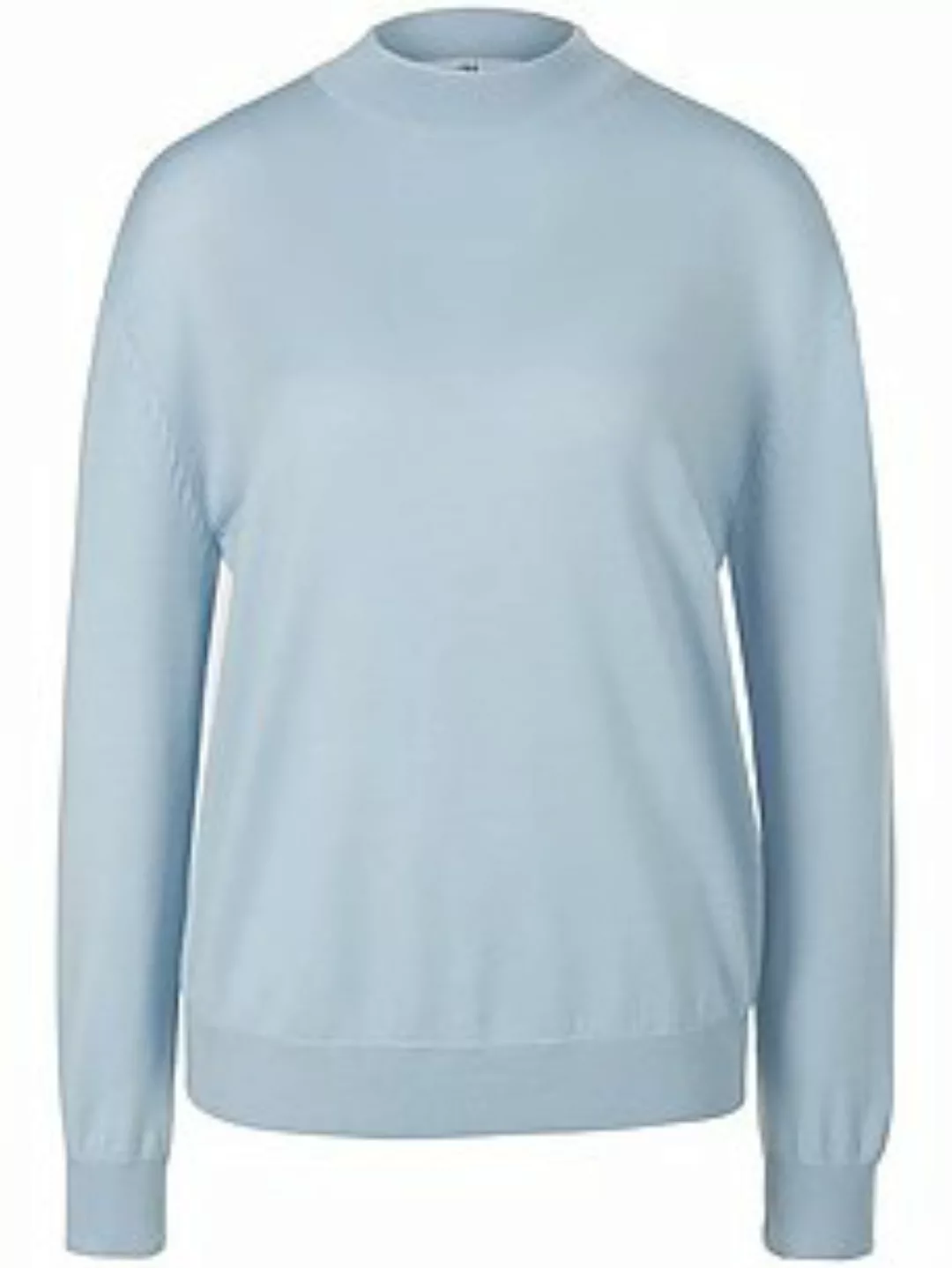 Pullover aus 100% Schurwolle Biella Yarn Peter Hahn blau günstig online kaufen