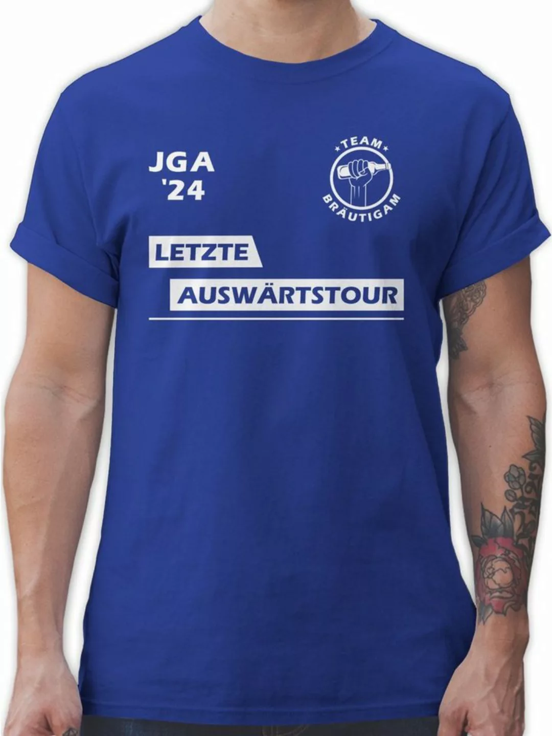 Shirtracer T-Shirt Letzte Auswärtstour Team Bräutigam JGA Männer günstig online kaufen