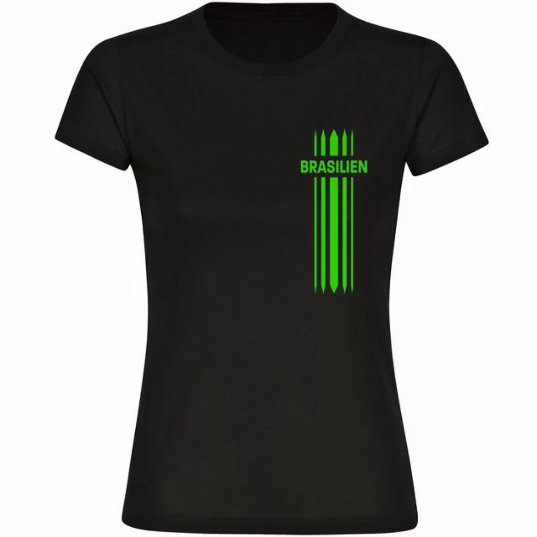 multifanshop T-Shirt Damen Brasilien - Streifen - Frauen günstig online kaufen