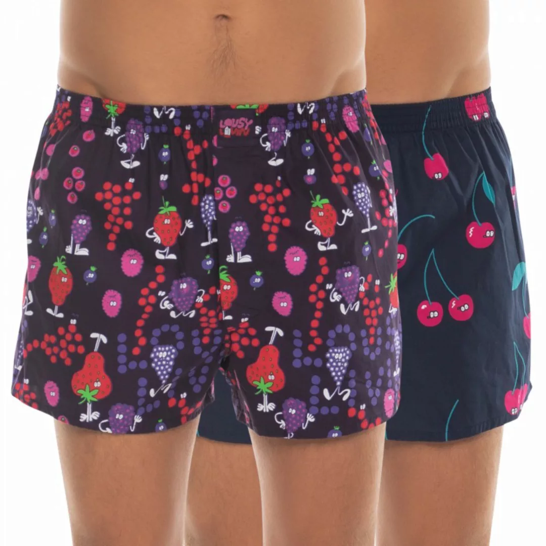 Lousy Livin 2-er Set Boxershorts Blau & Lila mit Motiv günstig online kaufen