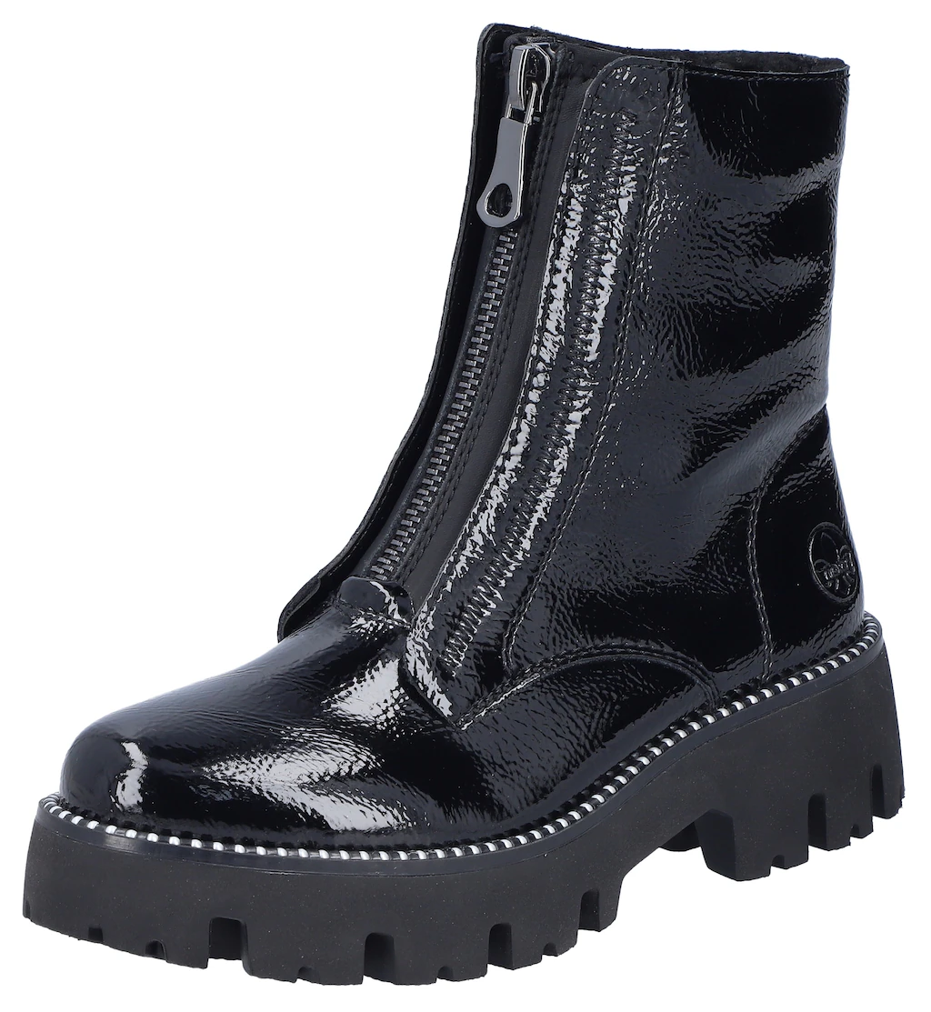 Rieker Winterstiefelette, Boots, Front Reißverschluss, Profilsohle, Nieten günstig online kaufen