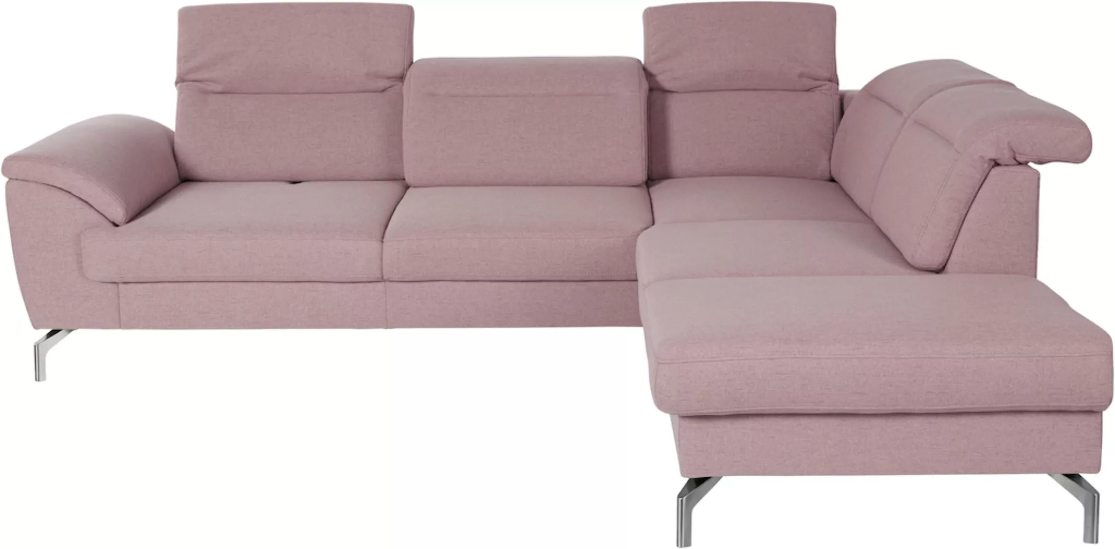 sit&more Ecksofa "Percy L-Form", 15 cm Fußhöhe, Sitztiefenverstellung, wahl günstig online kaufen