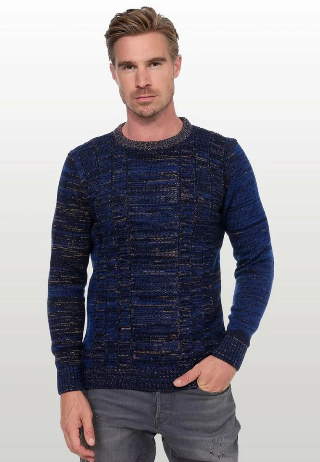 Rusty Neal Strickpullover mit meliertem Design günstig online kaufen