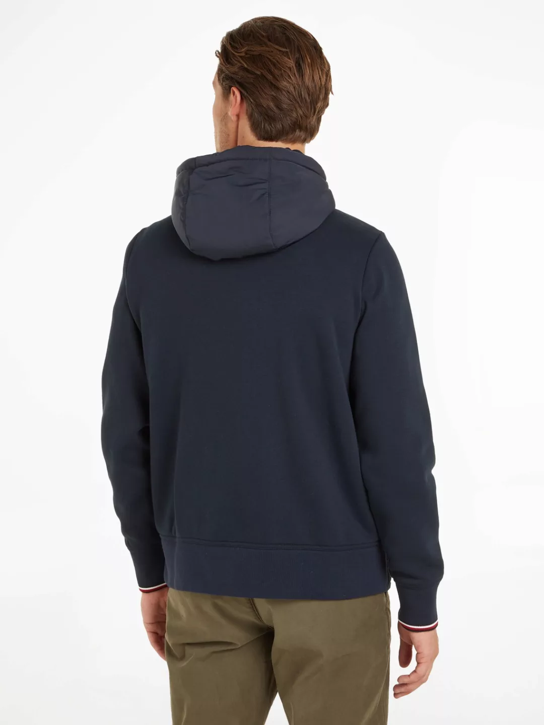 Tommy Hilfiger Kapuzensweatshirt MIX MEDIA HOODED ZIP THRU mit kleinem Logo günstig online kaufen