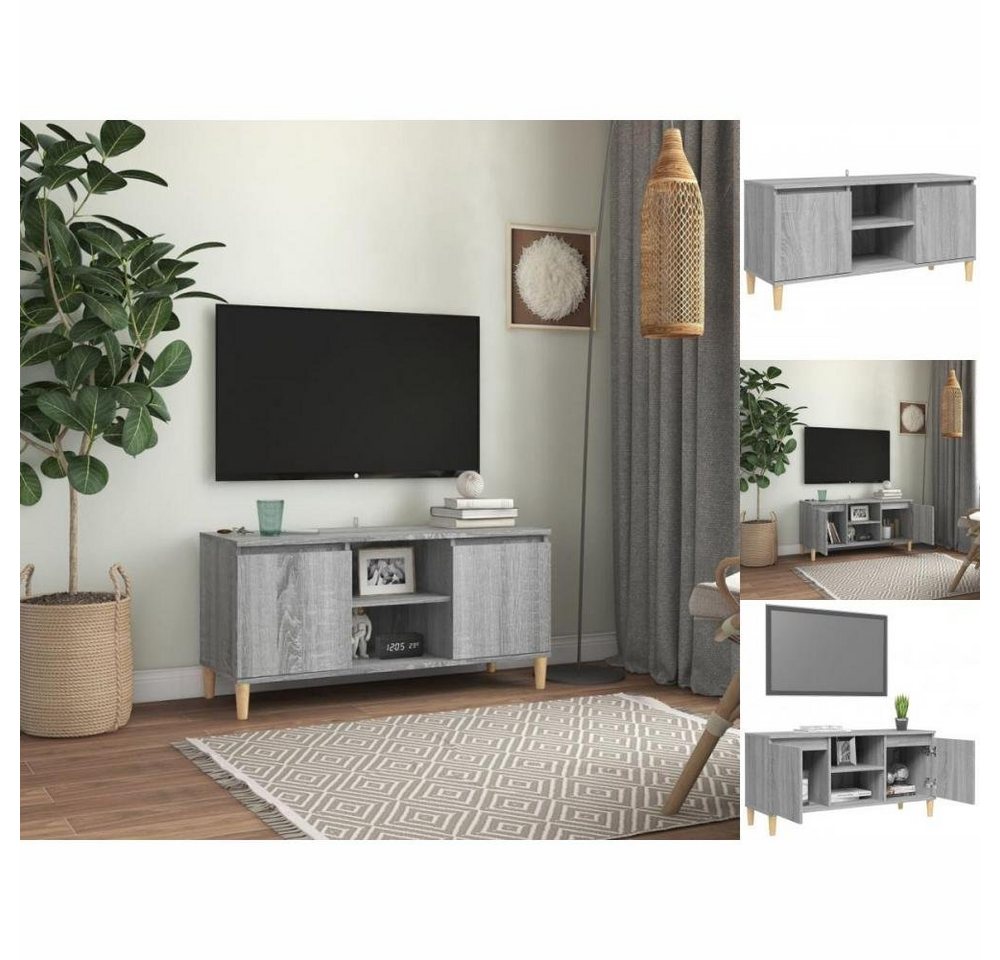vidaXL TV-Schrank TV-Schrank mit Massivholz-Beinen Grau Sonoma 103,5x35x50 günstig online kaufen