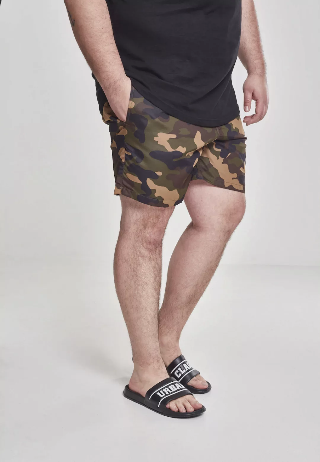 URBAN CLASSICS Badeshorts "Urban Classics Herren Camo Swim Shorts" günstig online kaufen