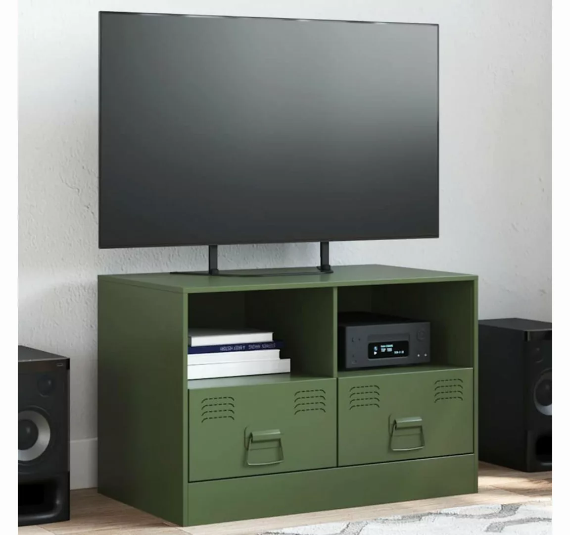 vidaXL Schrankmodule TV-Schrank Olivgrün 67x39x44 cm Stahl günstig online kaufen