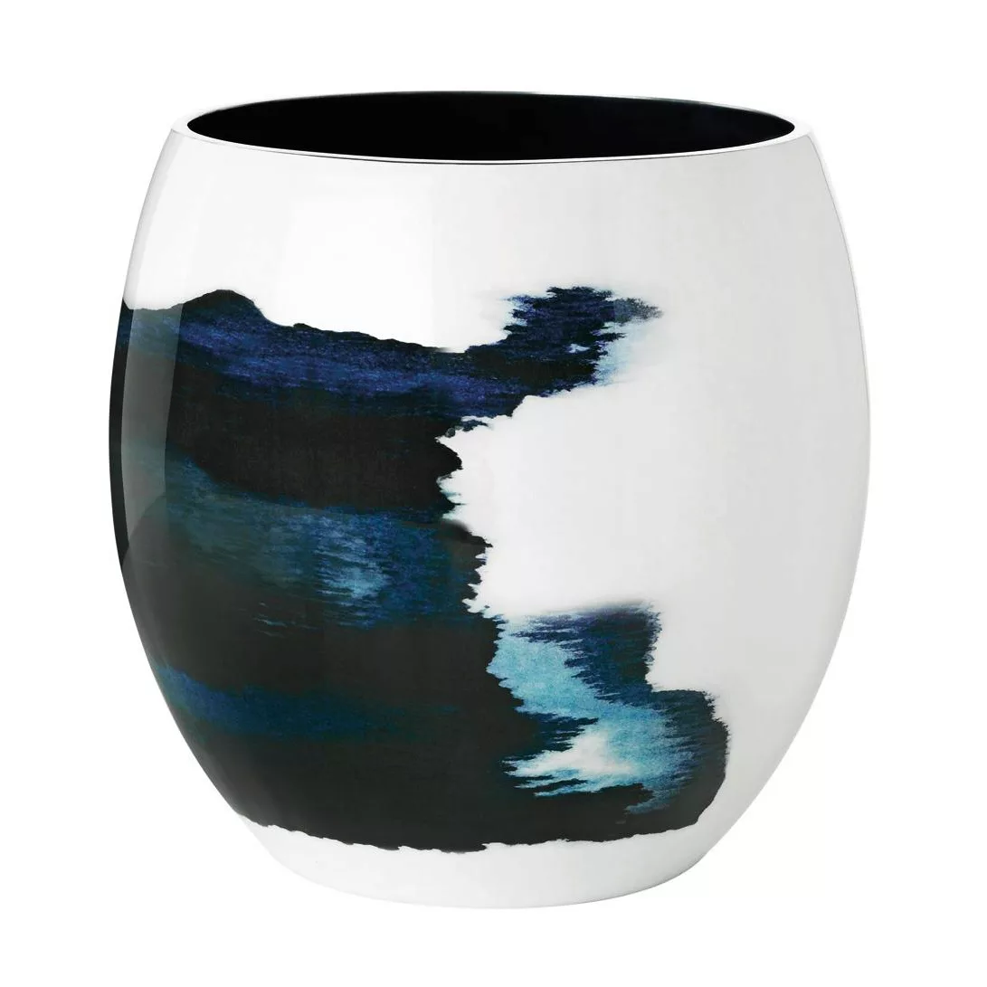 Stelton - Stockholm Aquatic Vase Ø 20,3cm - weiß/blau/Emaille günstig online kaufen