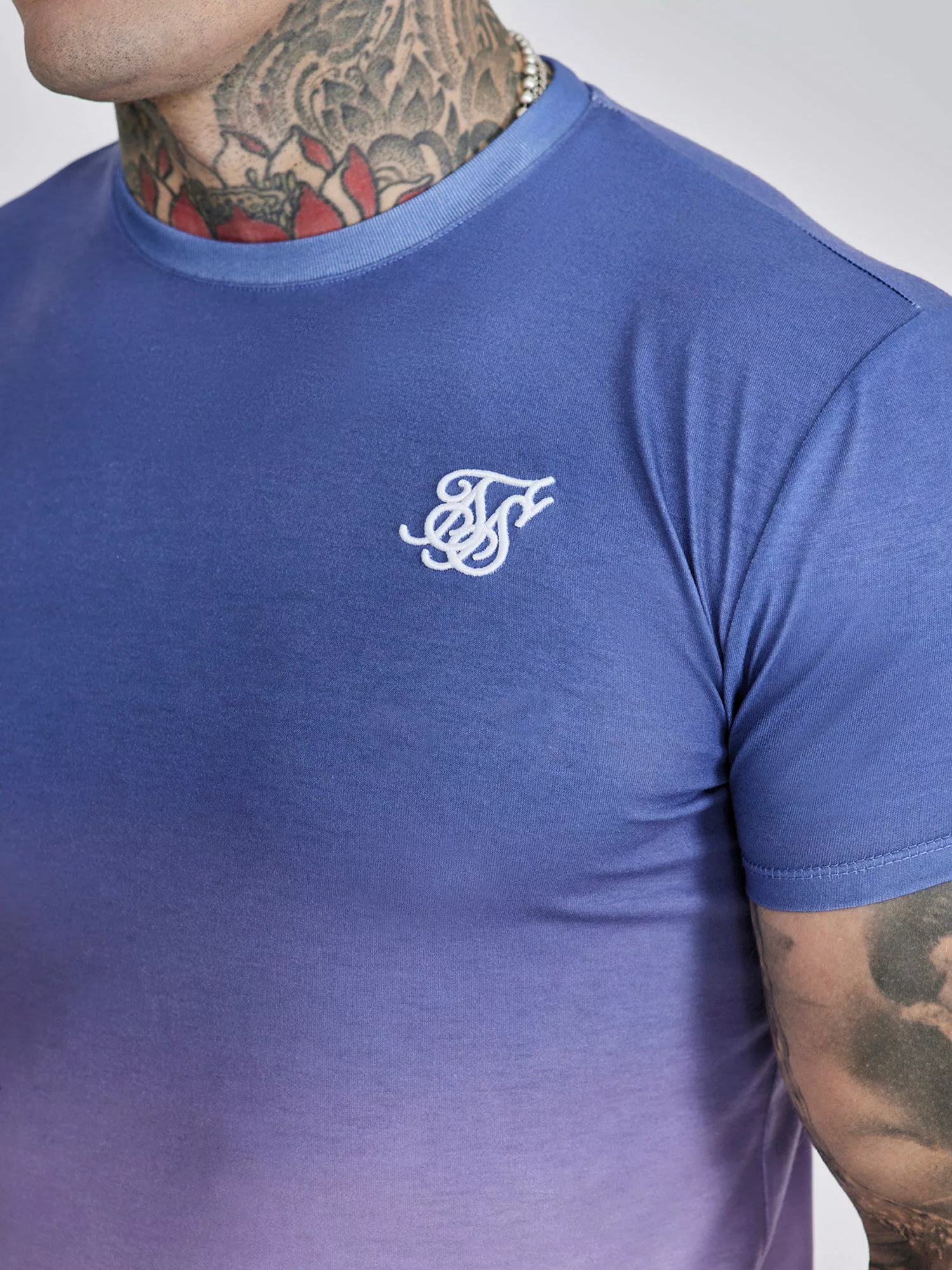 Siksilk T-Shirt SikSilk Herren Lila-Pink Verlauf günstig online kaufen