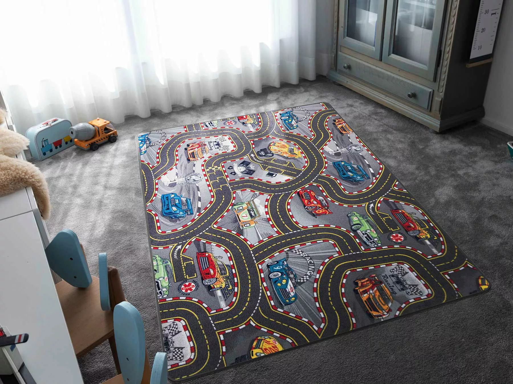 Primaflor-Ideen in Textil Kinderteppich »Spielteppich CARS«, rechteckig, Ku günstig online kaufen