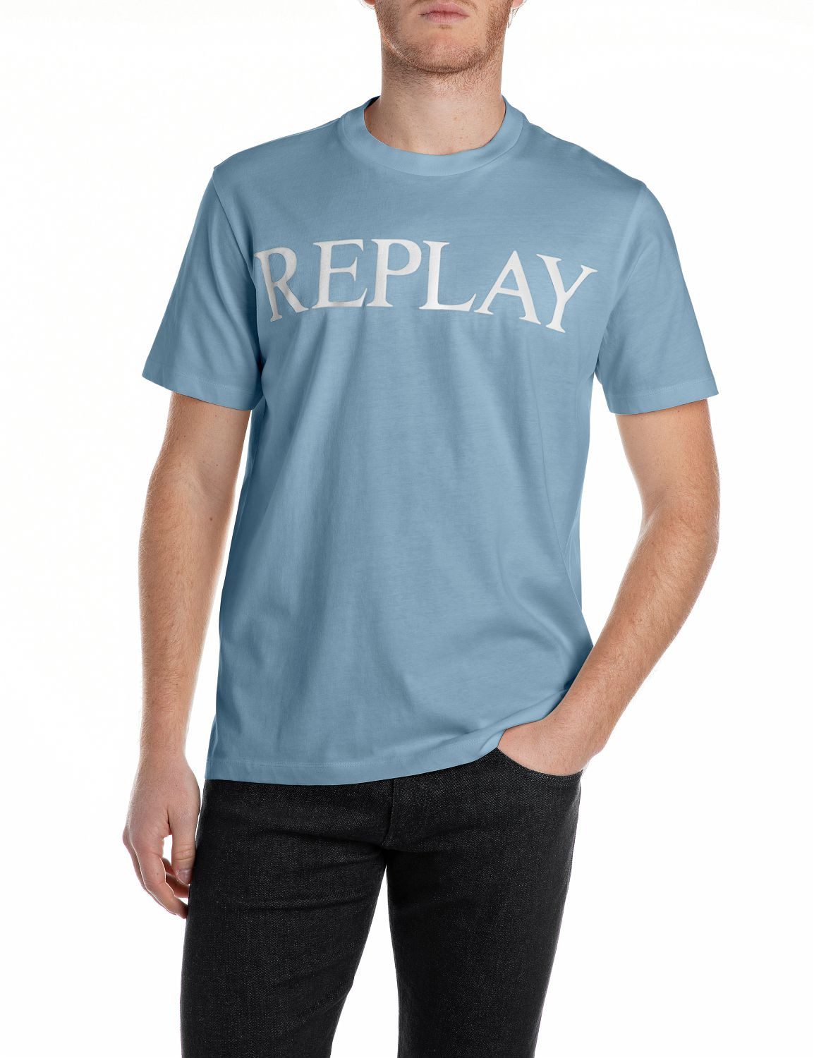Replay T-Shirt mit Logo-Frontprint günstig online kaufen