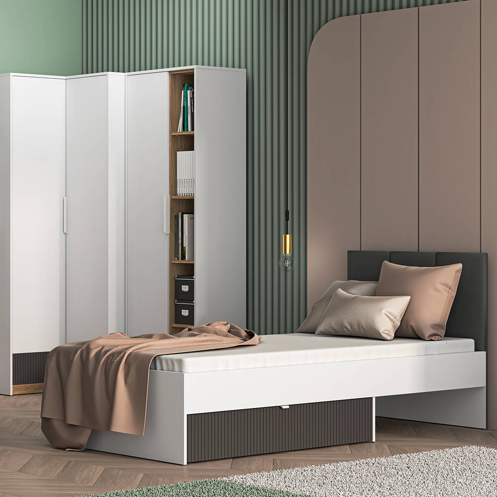 Jugendzimmer Set 3-teilig TIMARU-131 mit Bett 90x200cm inkl. Lattenrost in günstig online kaufen
