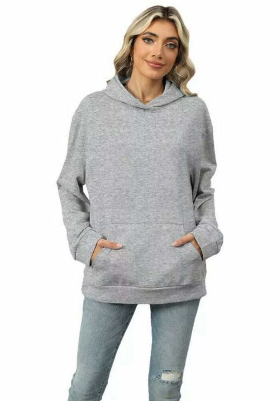 Nebelmeer Strickpullover Frauenbekleidung Herbst-Winter Casual Kapuzenpullo günstig online kaufen