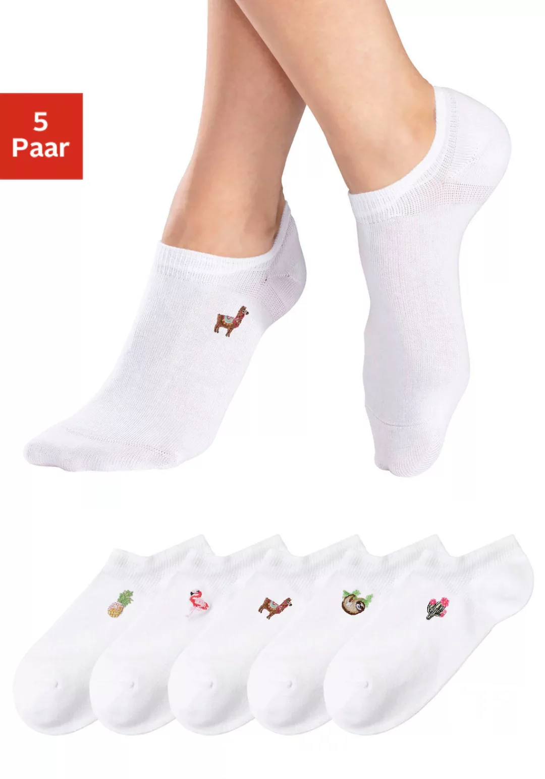 H.I.S Sneakersocken, (Packung, 5 Paar), mit Motivstickerei günstig online kaufen