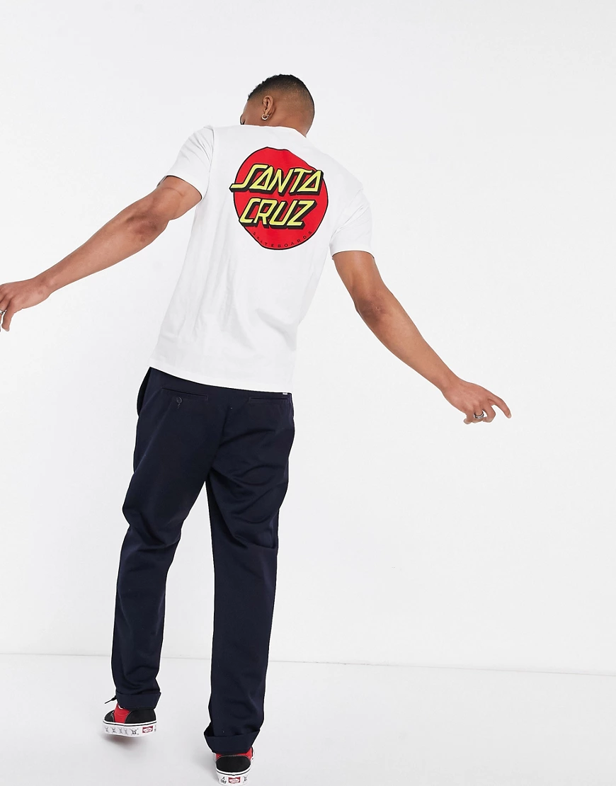 Santa Cruz – Classic Dot – T-Shirt mit Logo in Weiß günstig online kaufen
