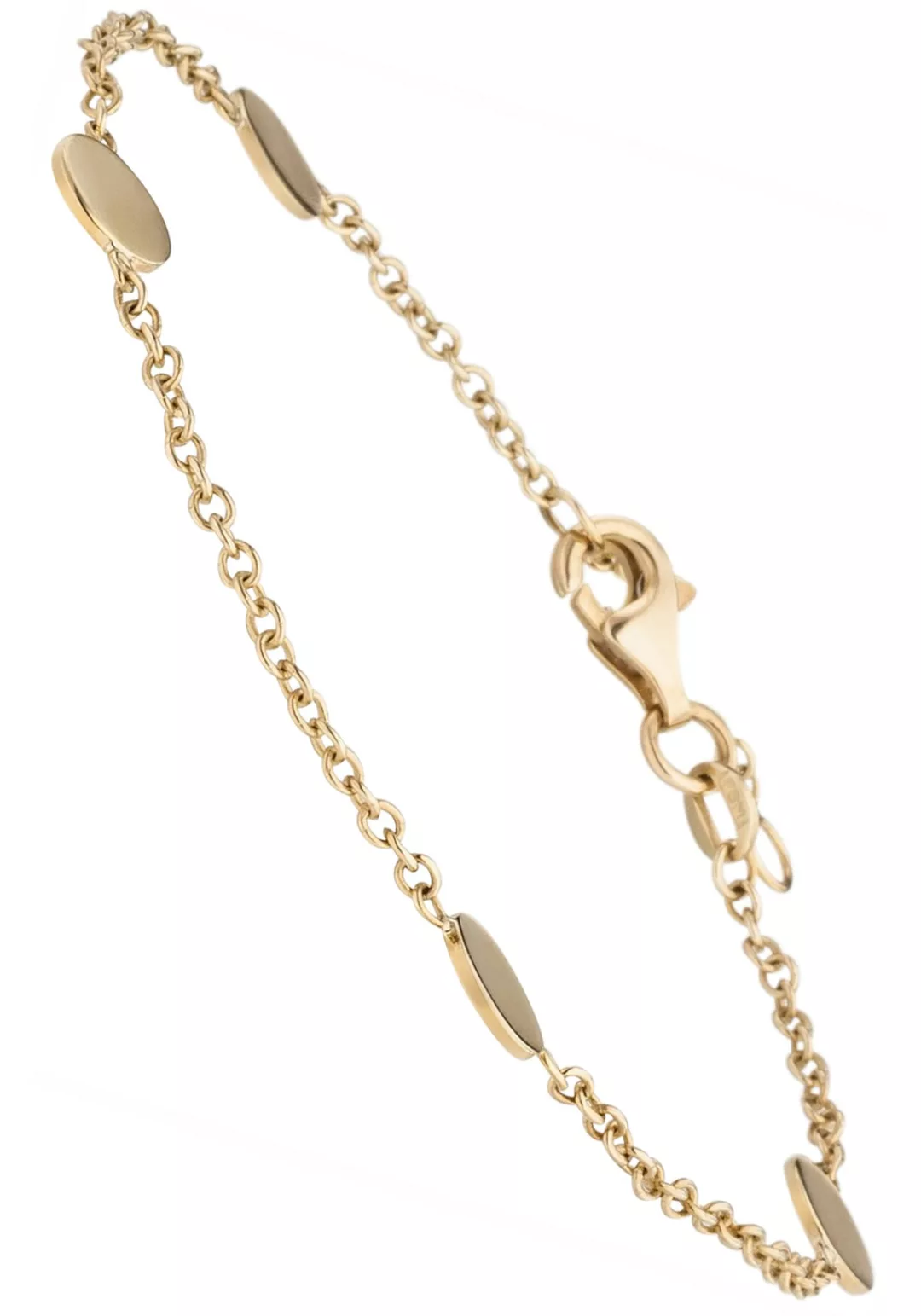 JOBO Armband, 375 Gold mit Plättchen 19 cm günstig online kaufen