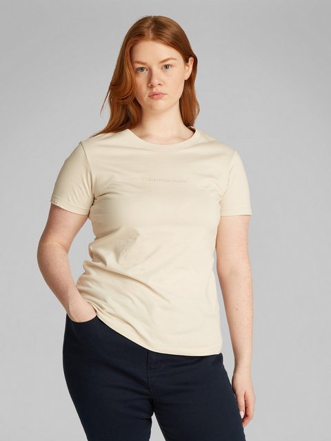 Calvin Klein Jeans Plus T-Shirt PLUS INSTIT GRAPHIC SLIM TEE in großen Größ günstig online kaufen