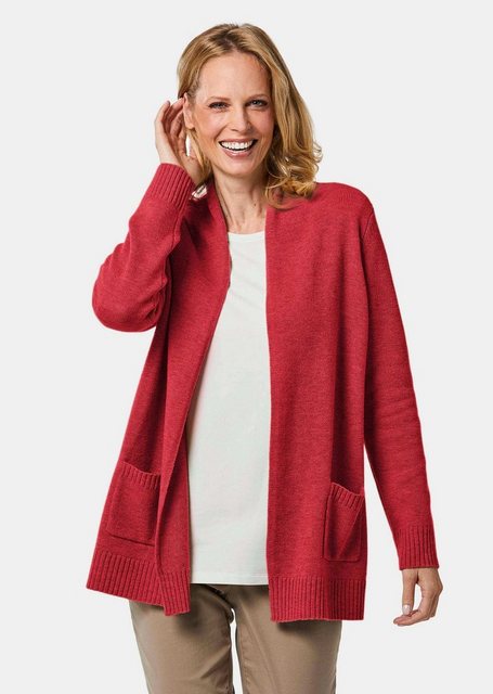 GOLDNER Strickjacke Kurzgröße: Schalkragenstrickjacke günstig online kaufen