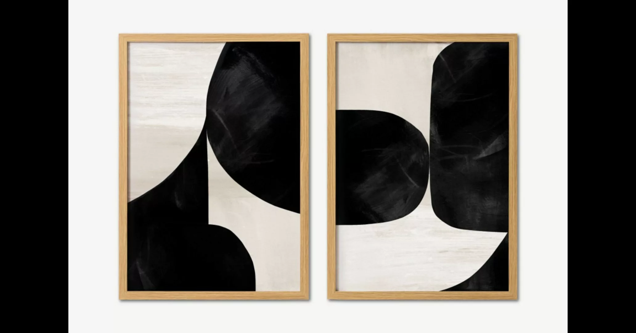 2 x Dan Hobday 'High Contrast' gerahmte Kunstdrucke (A2) - MADE.com günstig online kaufen