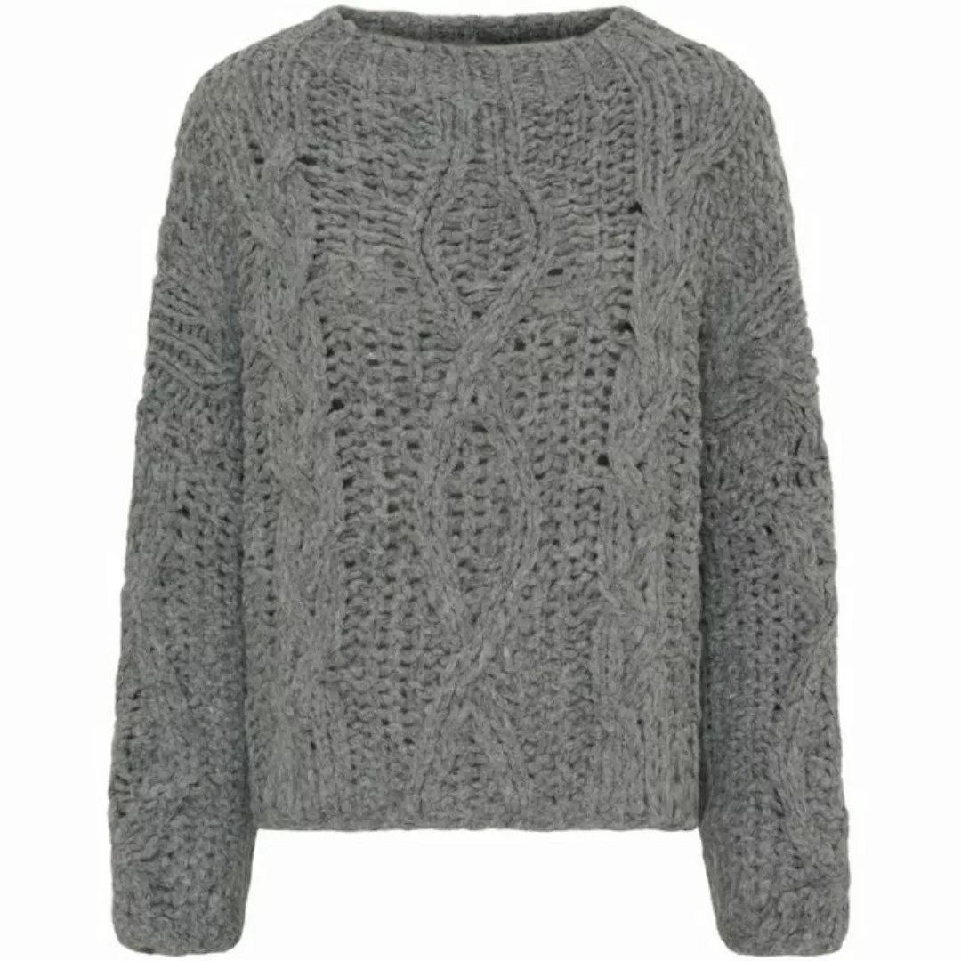 LaMarta Stillpullover LaMarta-Gemütlicher Strickpullover mit Zopfmuster in günstig online kaufen