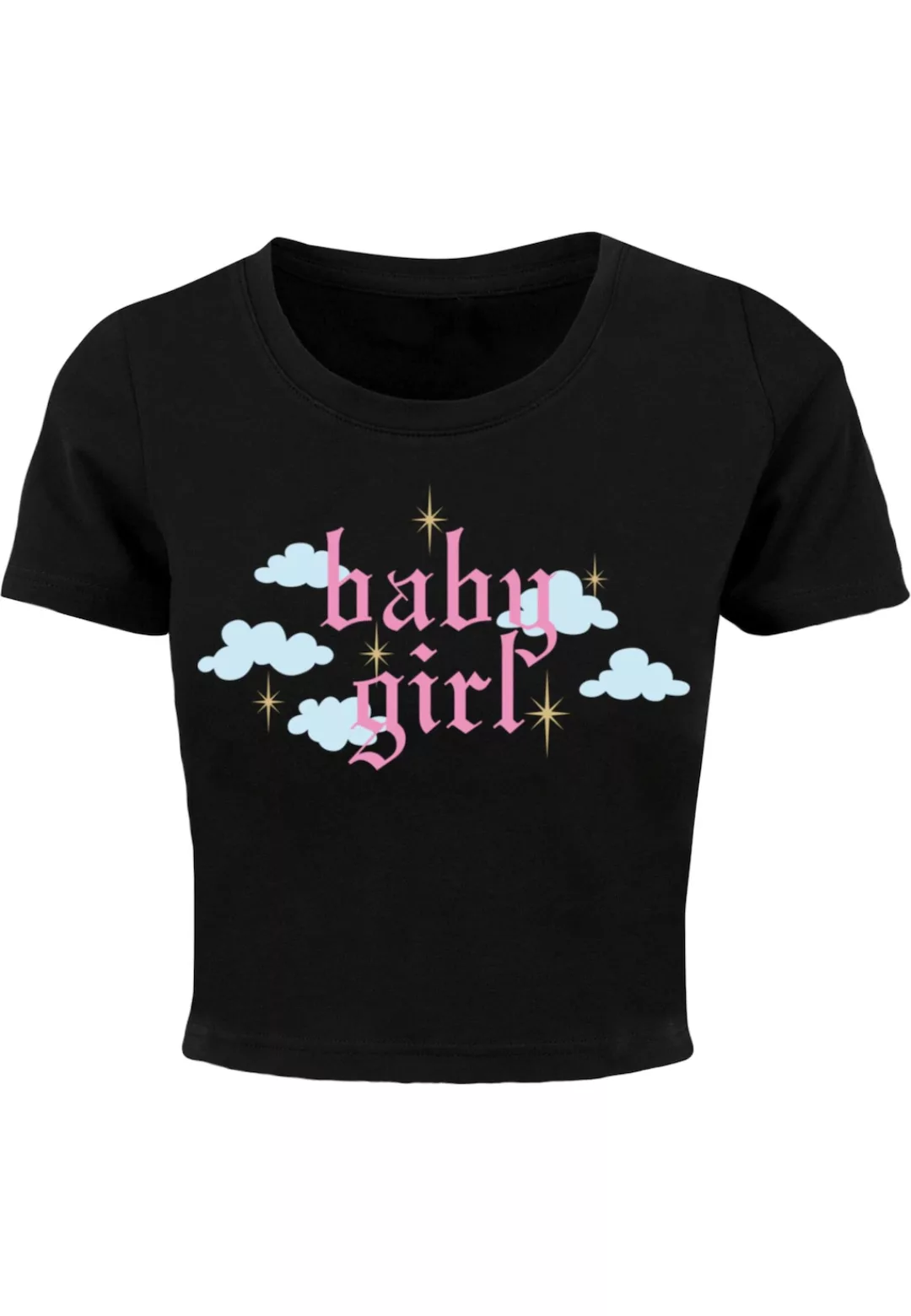 Miss Tee Kurzarmshirt "Miss Tee Damen Baby Girl Cropped Tee" günstig online kaufen