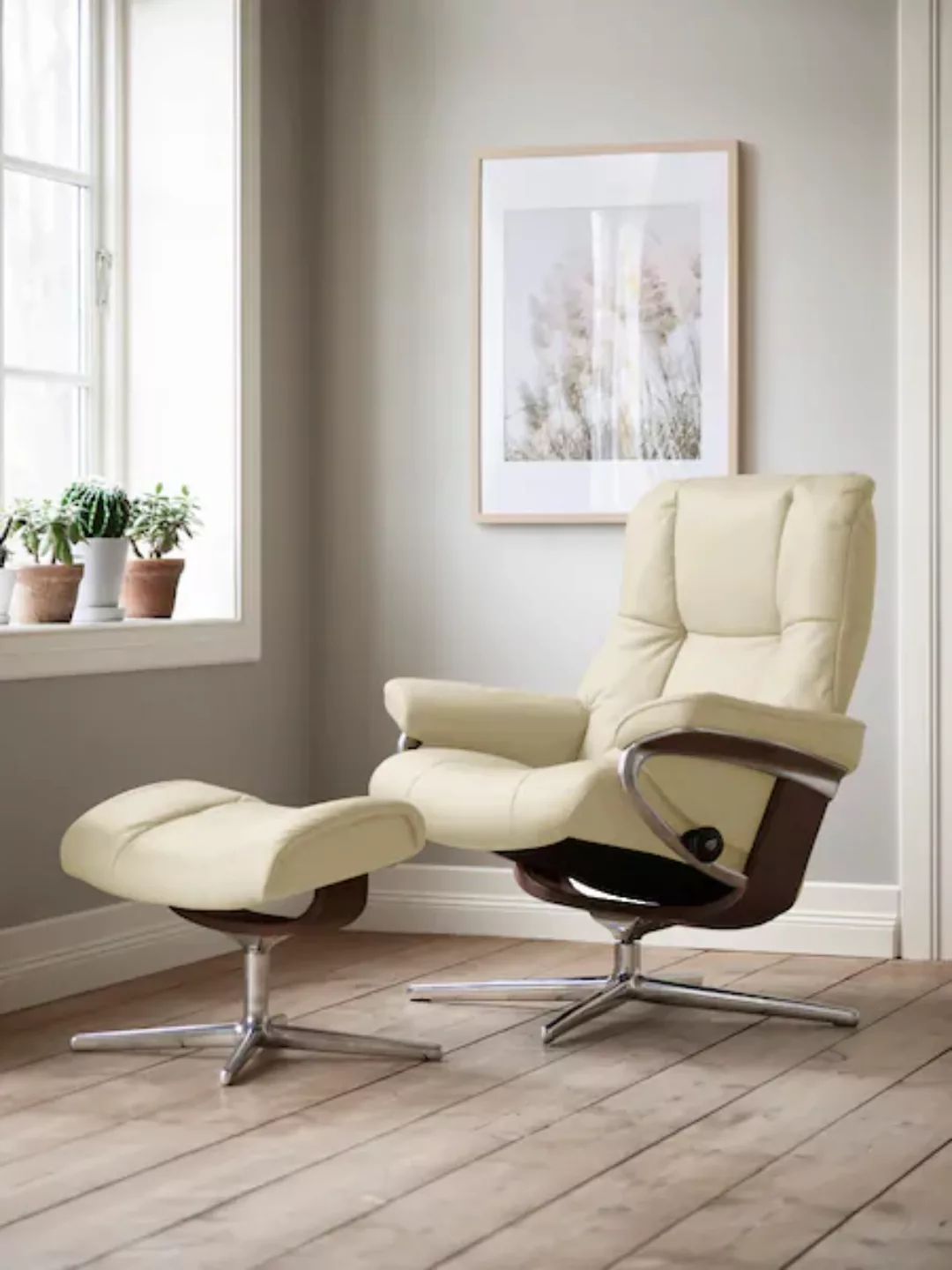 Stressless Fußhocker "Mayfair", mit Cross Base, Größe S, M & L, Holzakzent günstig online kaufen