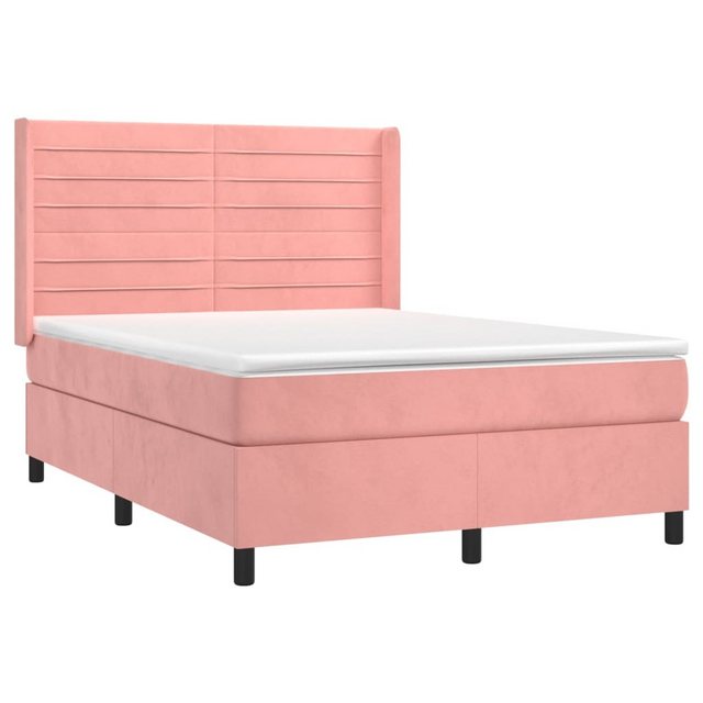 vidaXL Boxspringbett Bett Boxspringbett Samt komplett mit Matratze & Topper günstig online kaufen