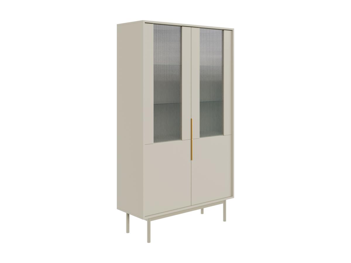 Vitrinenschrank mit 2 Türen - Beige - DABRIANA günstig online kaufen