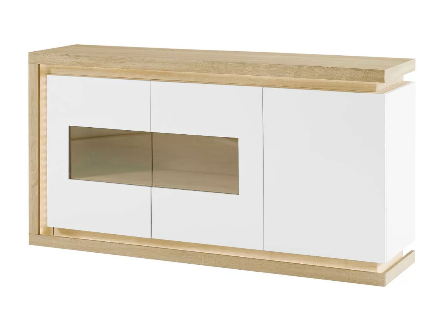 Sideboard mit 3 Türen & 1 Ablagefach - Mit LED-Beleuchtung - MDF & Sicherhe günstig online kaufen