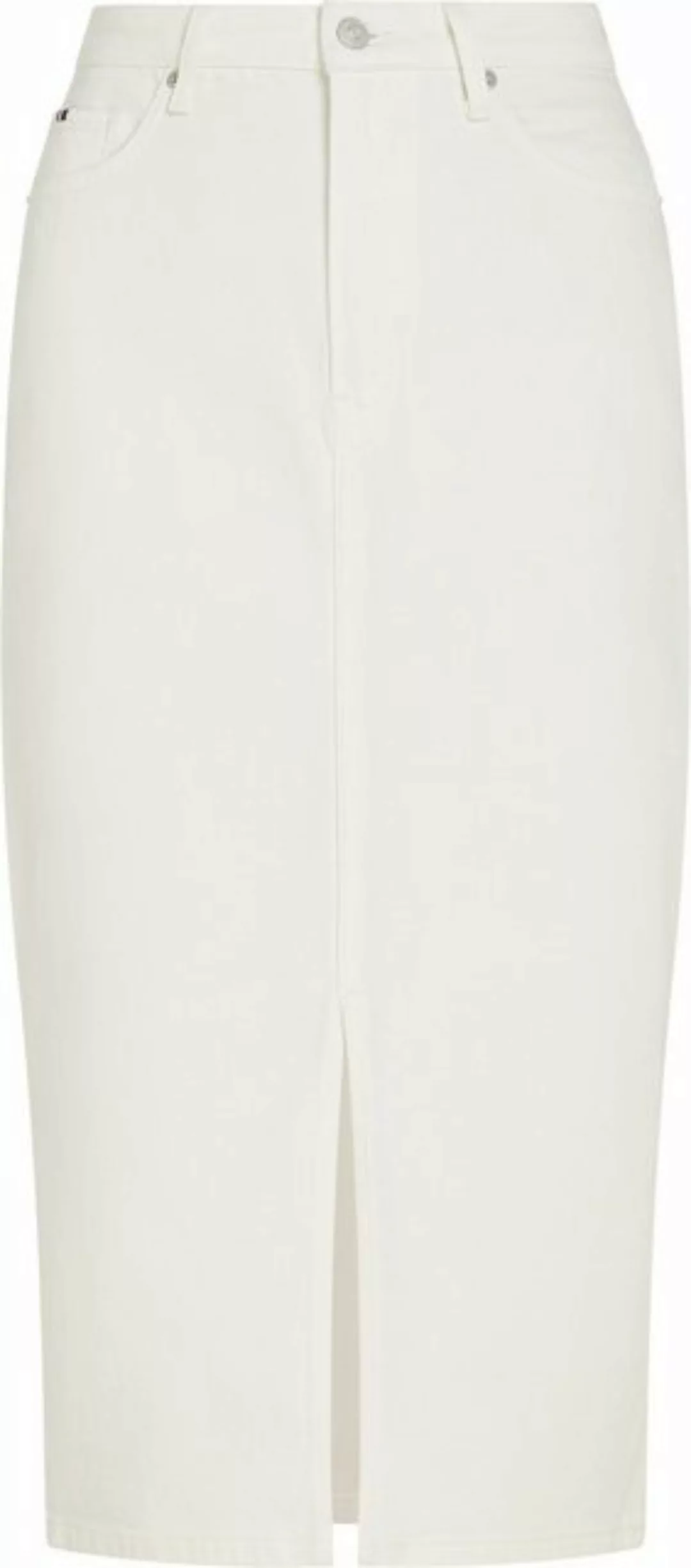 Tommy Hilfiger Bleistiftrock MIDI STRAIGHT SKIRT HW ECRU im 5-Pocket-Style günstig online kaufen