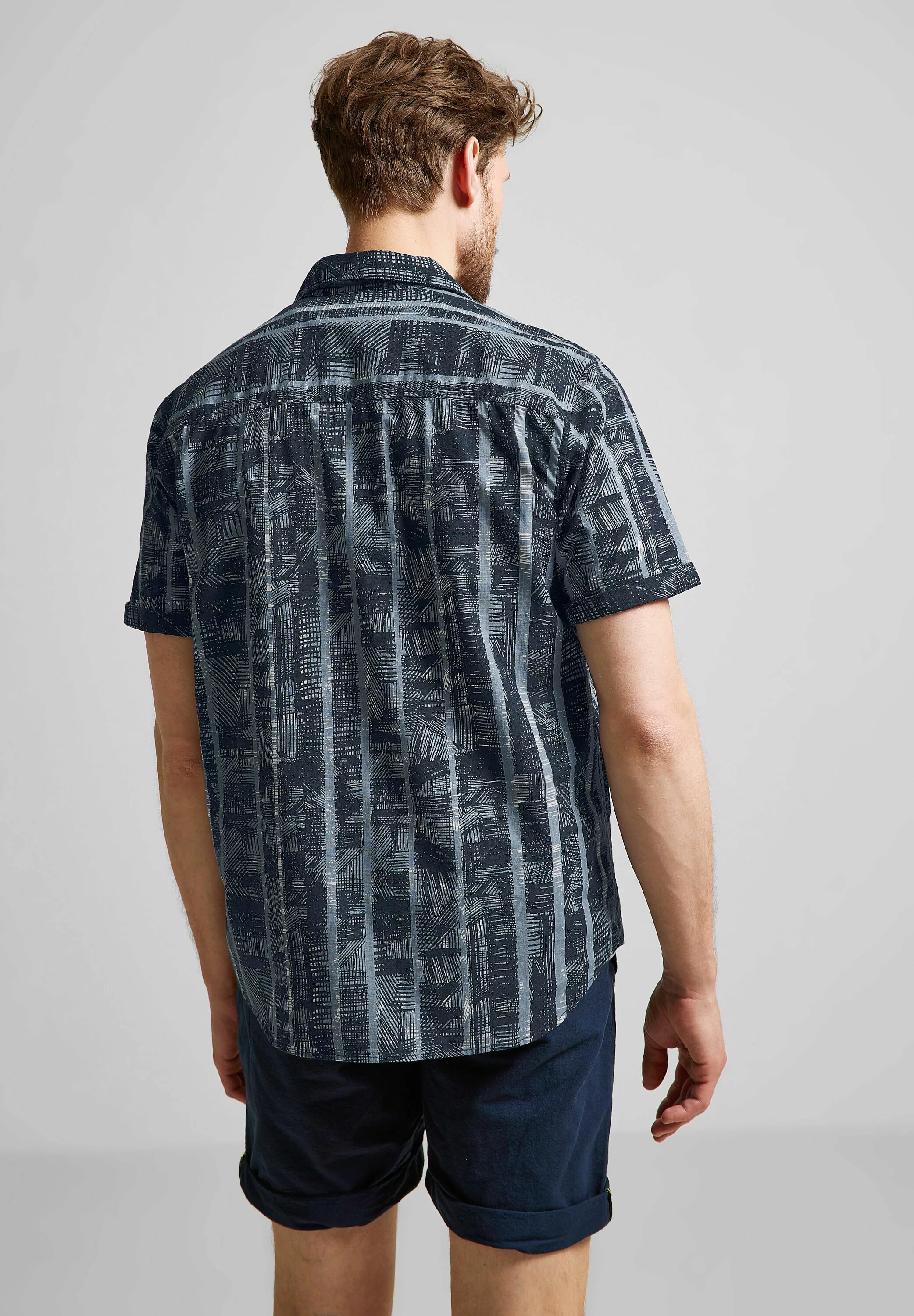STREET ONE MEN Kurzarmhemd, mit strukturiertem Muster günstig online kaufen