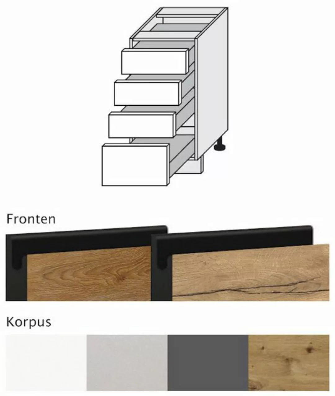 Feldmann-Wohnen Eckschrank Treviso (1-St) 84cm Front- und Korpusfarbe wählb günstig online kaufen