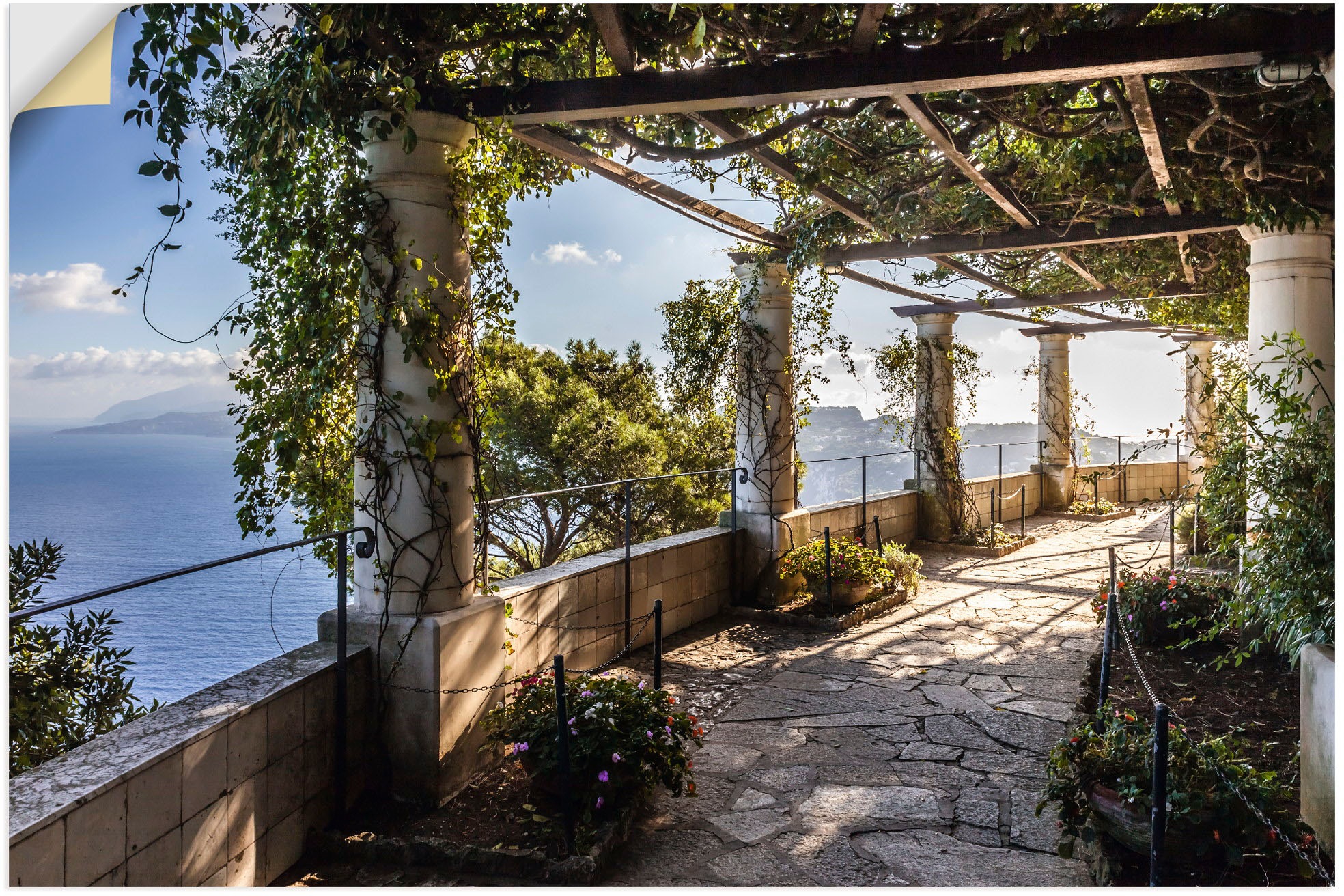 Artland Wandbild »Garten der Villa San Michele auf Capri«, Gebäude, (1 St.) günstig online kaufen