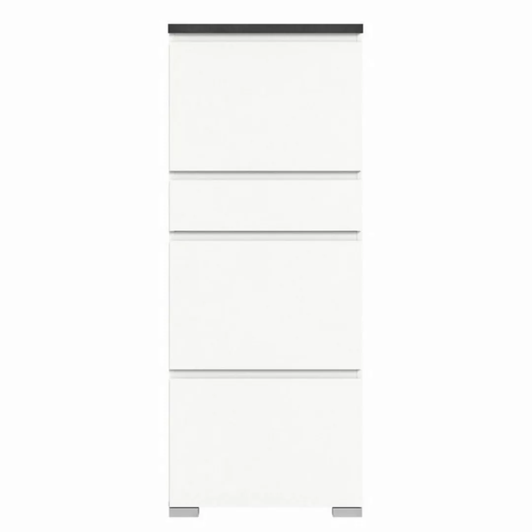 xonox.home Schuhschrank in Weiß - 60x151x27cm (BxHxT) günstig online kaufen