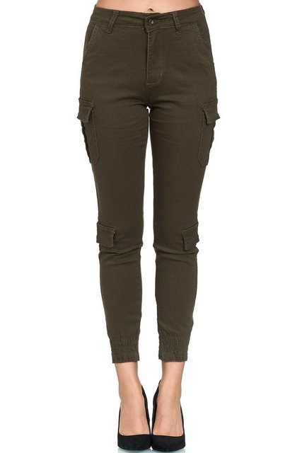 Elara Cargohose Elara Damen Cargo Hose Slim Fit Denim (1-tlg) günstig online kaufen