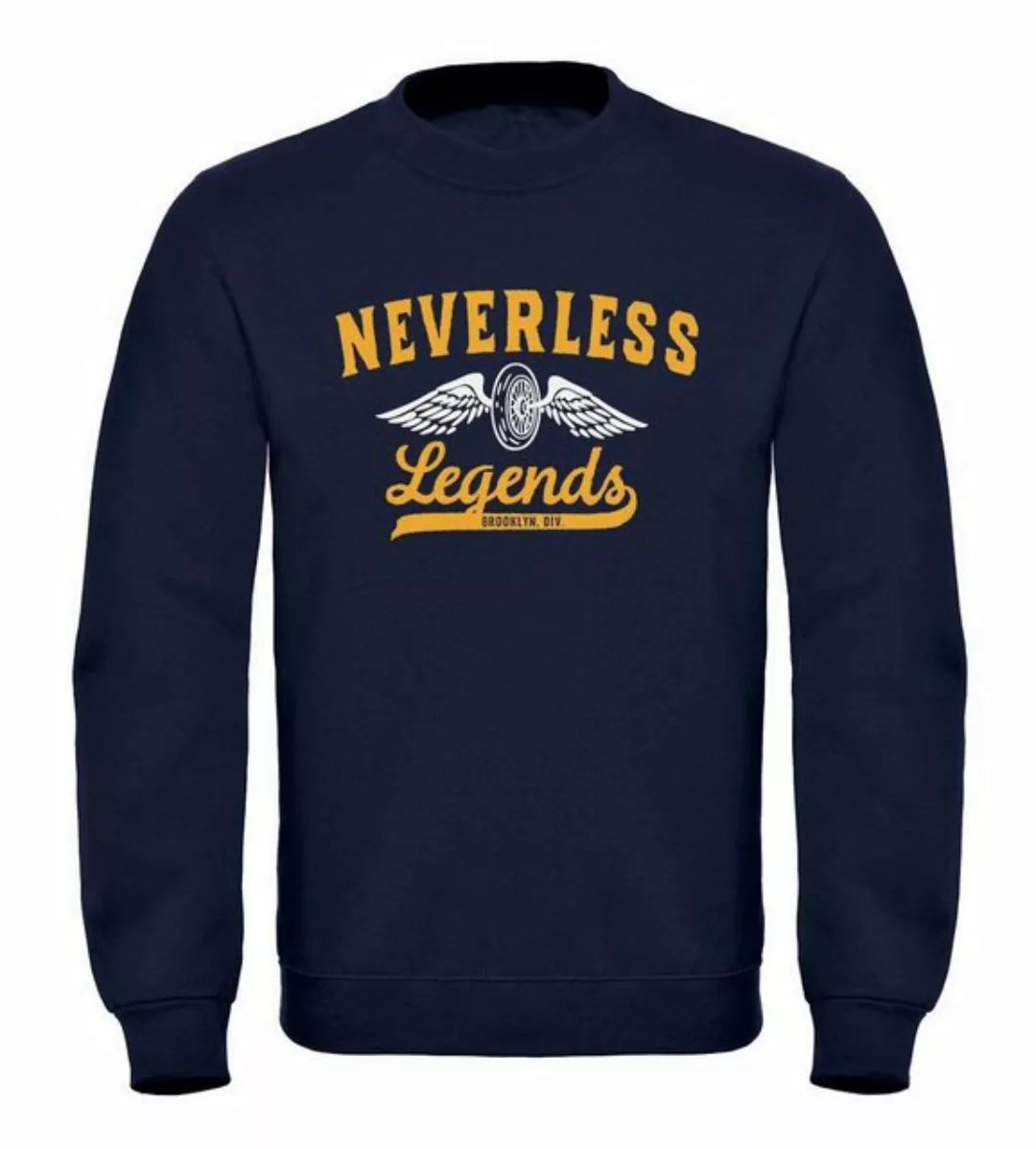 Neverless Sweatshirt Sweatshirt Herren Biker Legends Reifen Flügel Wheel Wi günstig online kaufen