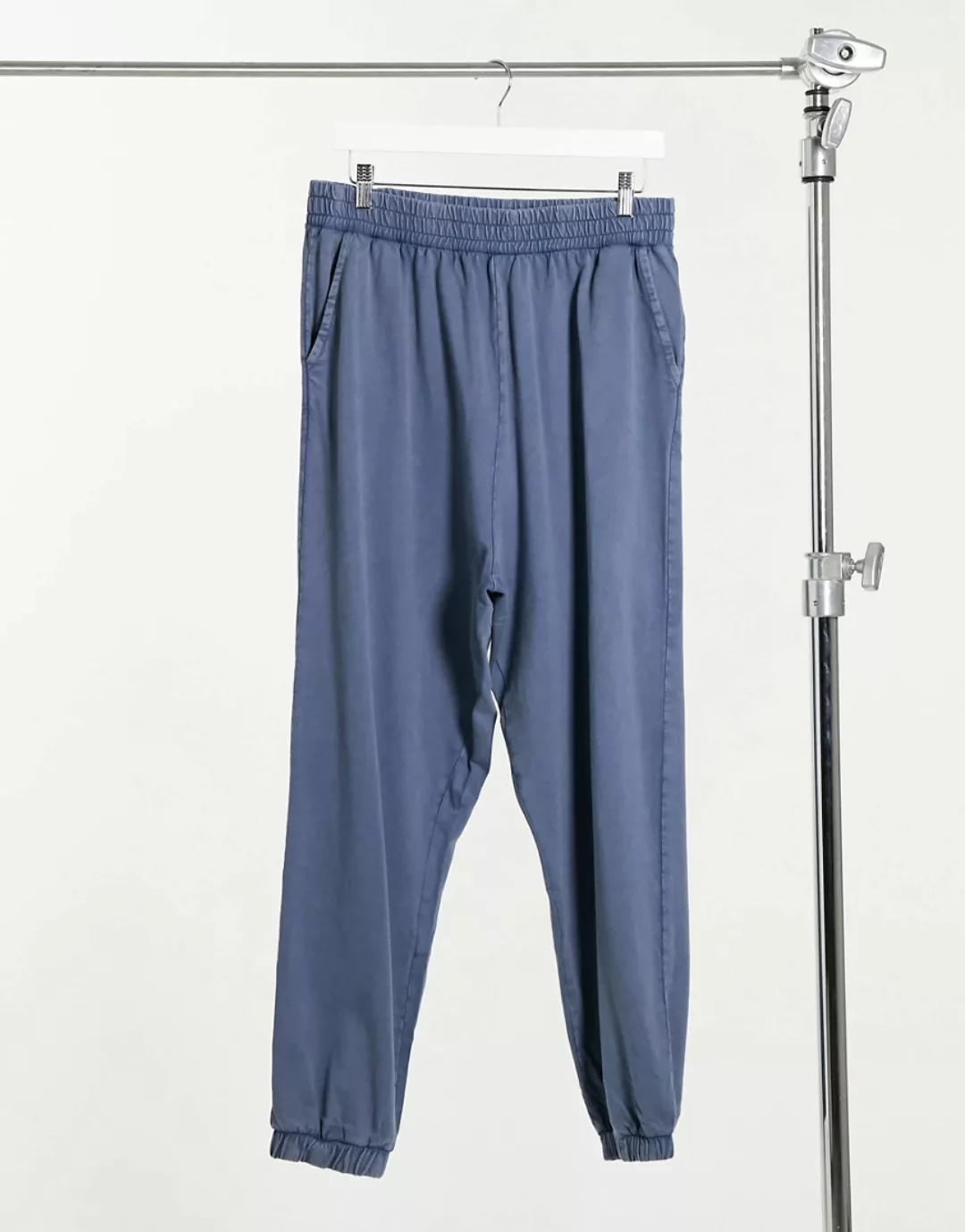 ASOS DESIGN – Oversize-Jogginghose in verwaschenem Blau-Rosa günstig online kaufen