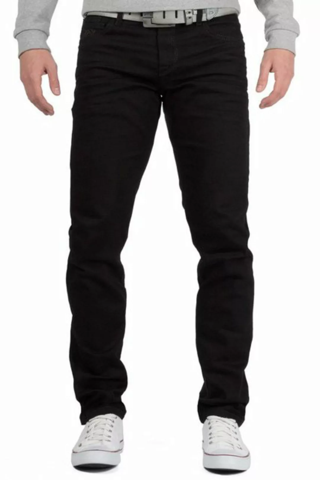 Cipo & Baxx Slim-fit-Jeans Herren Hose BA-CD319A W29/L32 (1-tlg) in Schwarz günstig online kaufen