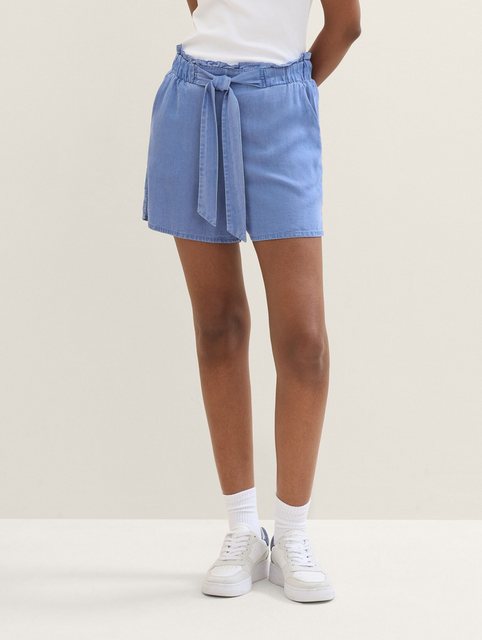 TOM TAILOR Denim Shorts Paperbag Shorts mit Lyocell günstig online kaufen