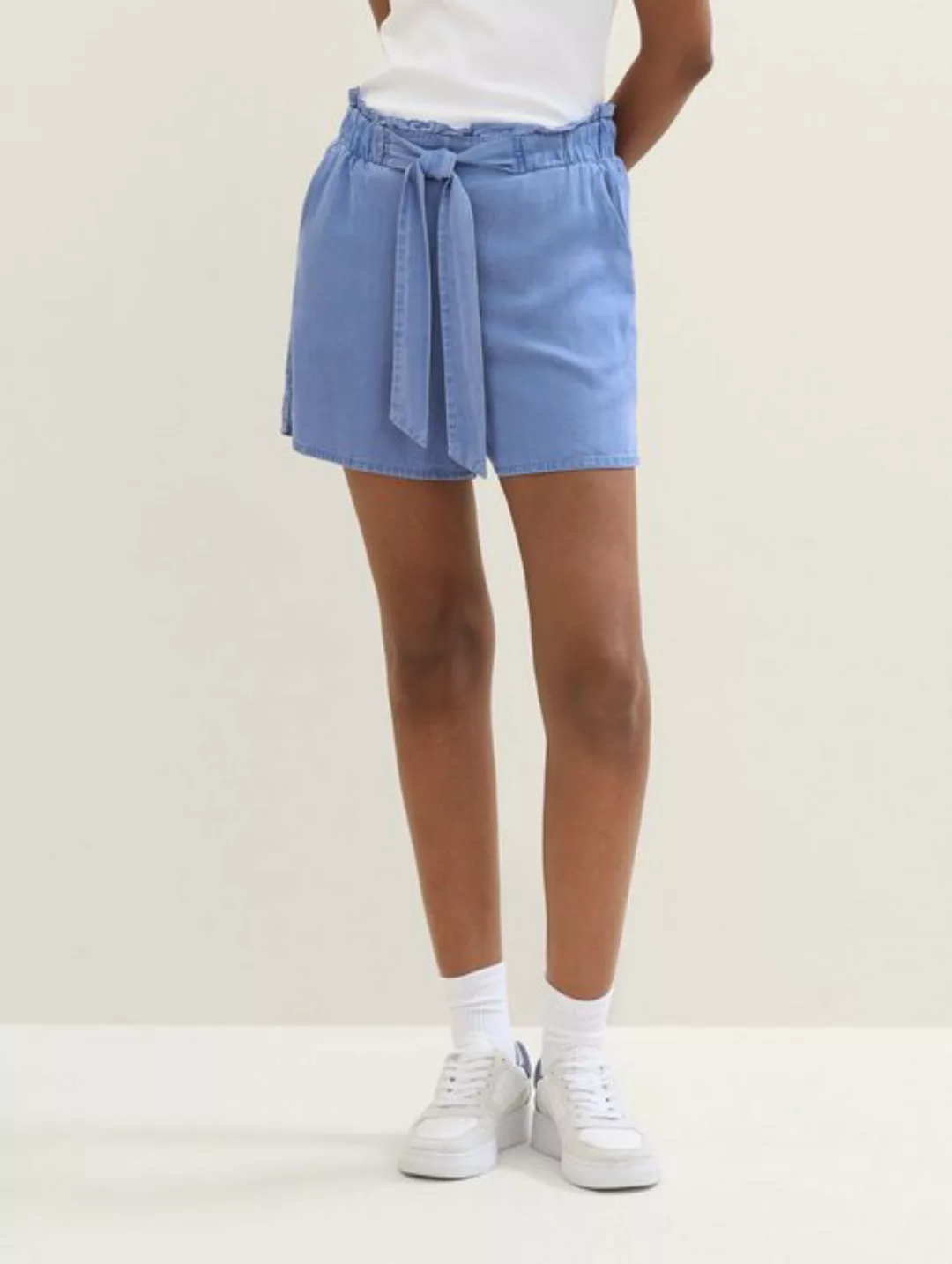 TOM TAILOR Denim Shorts Paperbag Shorts mit Lyocell günstig online kaufen