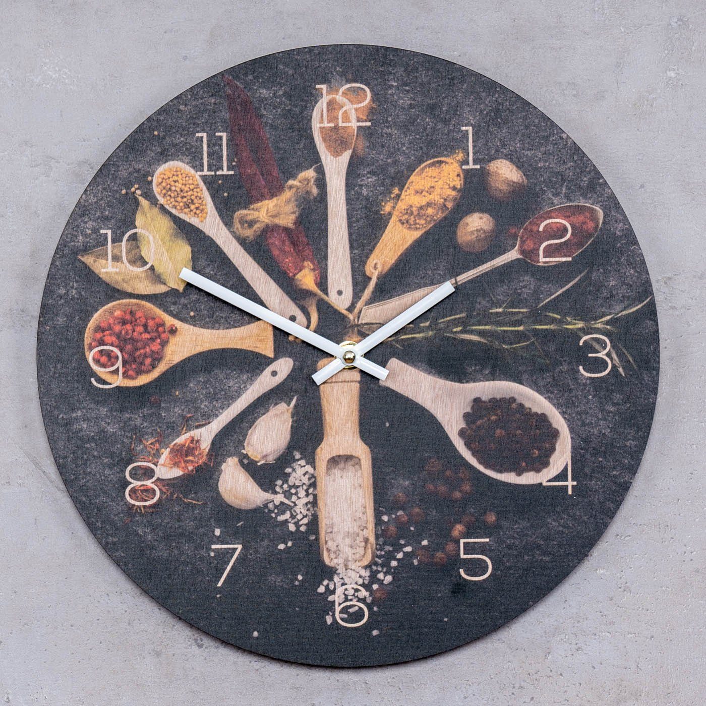 Levandeo® Wanduhr (Wanduhr Holz 30x30cm Rund günstig online kaufen