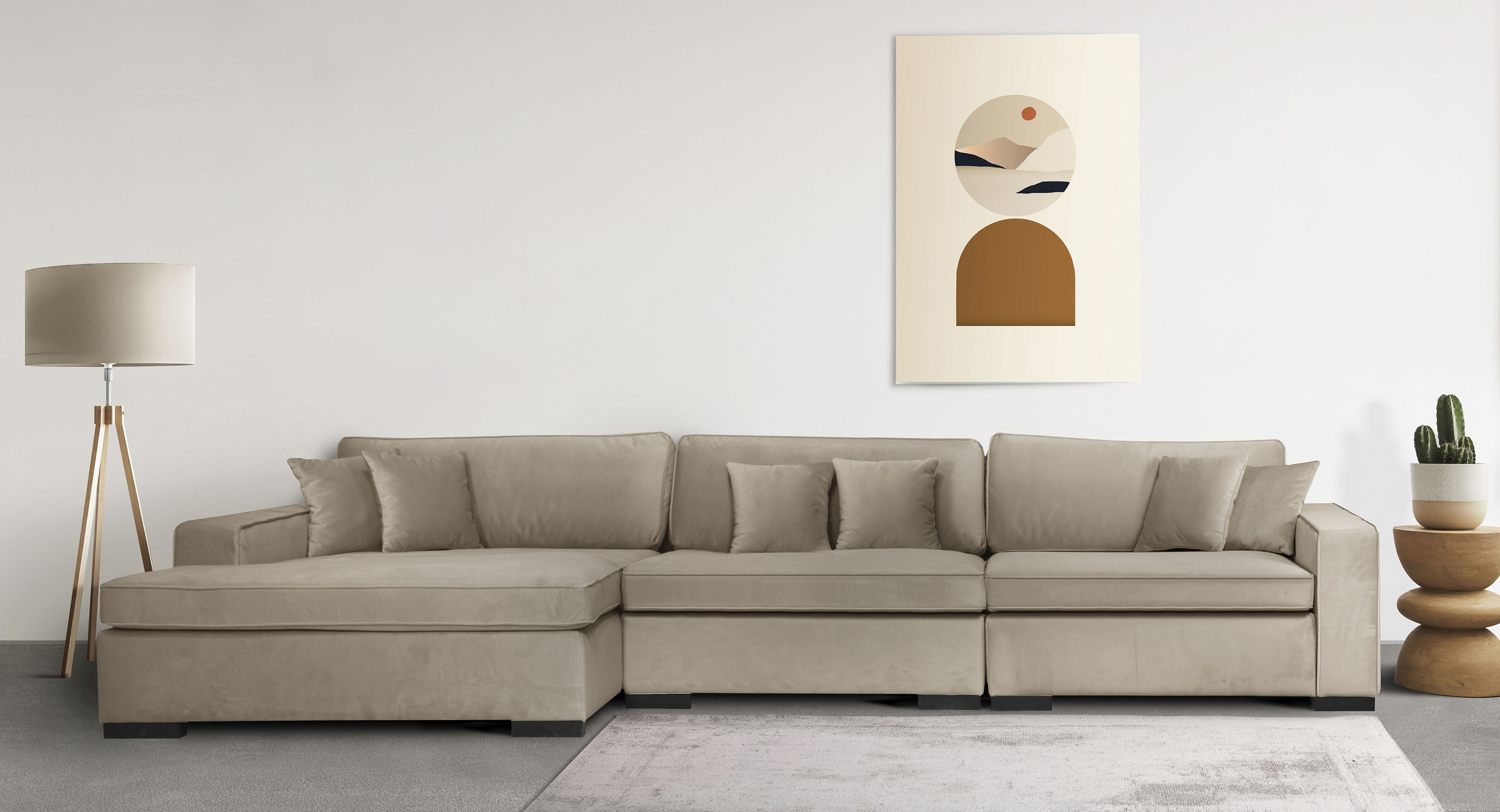 Home affaire Sofa-Eckelement "Skara XXL L-Form", Lounge-Sofa XXL mit Federk günstig online kaufen