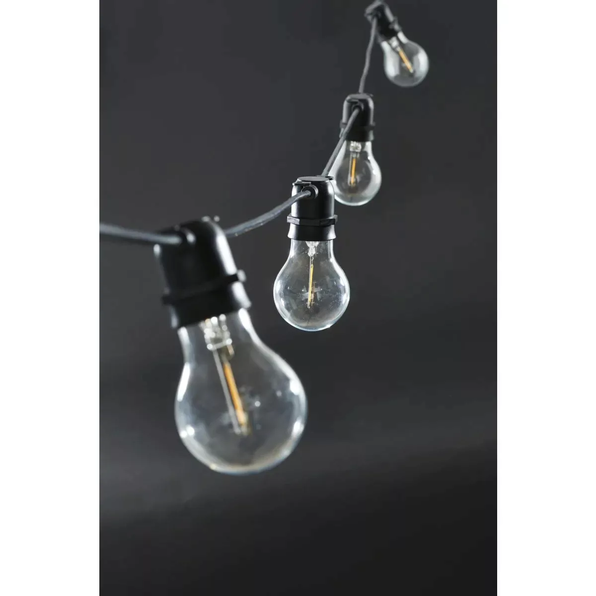10er LED Lichterkette Function Bol in Schwarz aus Glas günstig online kaufen