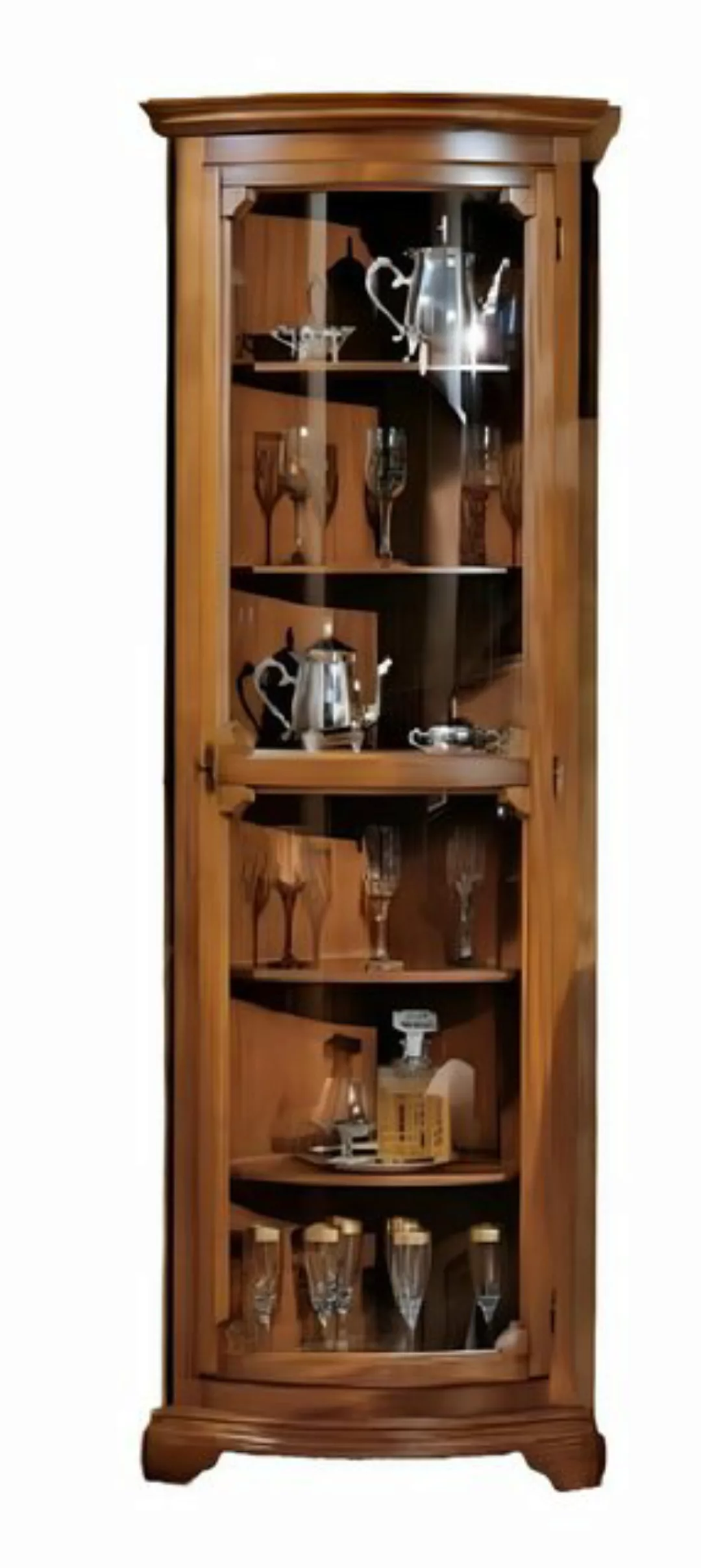 JVmoebel Vitrine Schränke Holz Vitrinen Glas Schrank Echtholz Vitrine Möbel günstig online kaufen