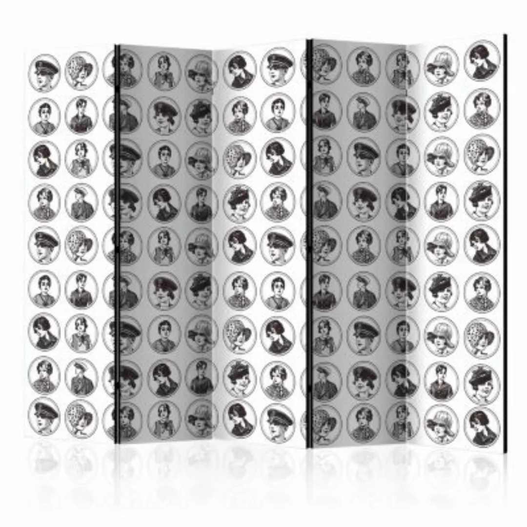 artgeist Paravent 20s&30s II [Room Dividers] schwarz/weiß Gr. 225 x 172 günstig online kaufen