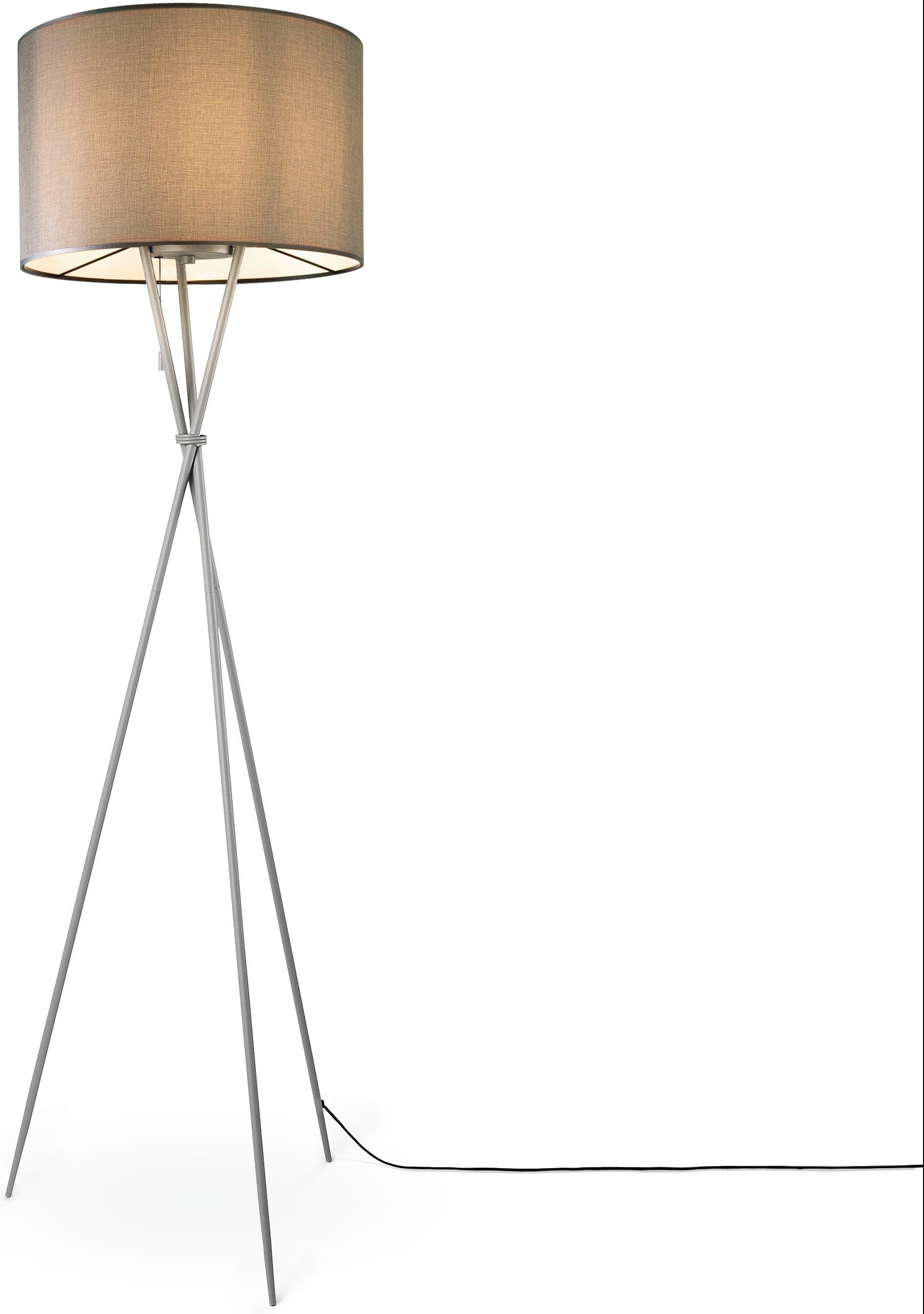 Paco Home Stehlampe KATE CANVAS UNI günstig online kaufen