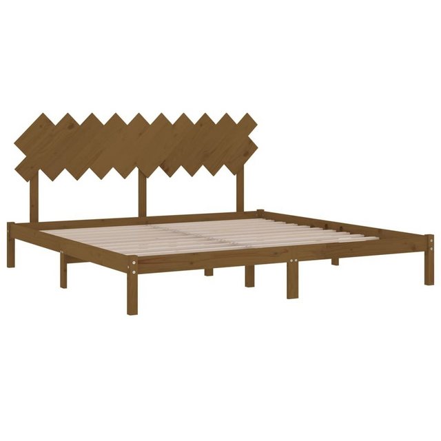 vidaXL Bettgestell Massivholzbett Honigbraun 200x200 cm Bett Bettrahmen Bet günstig online kaufen