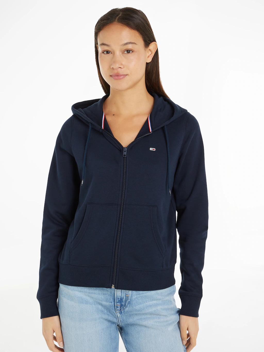 Tommy Jeans Sweatjacke "TJW REG S FLAG ZIP THRU", mit Logostickerei günstig online kaufen