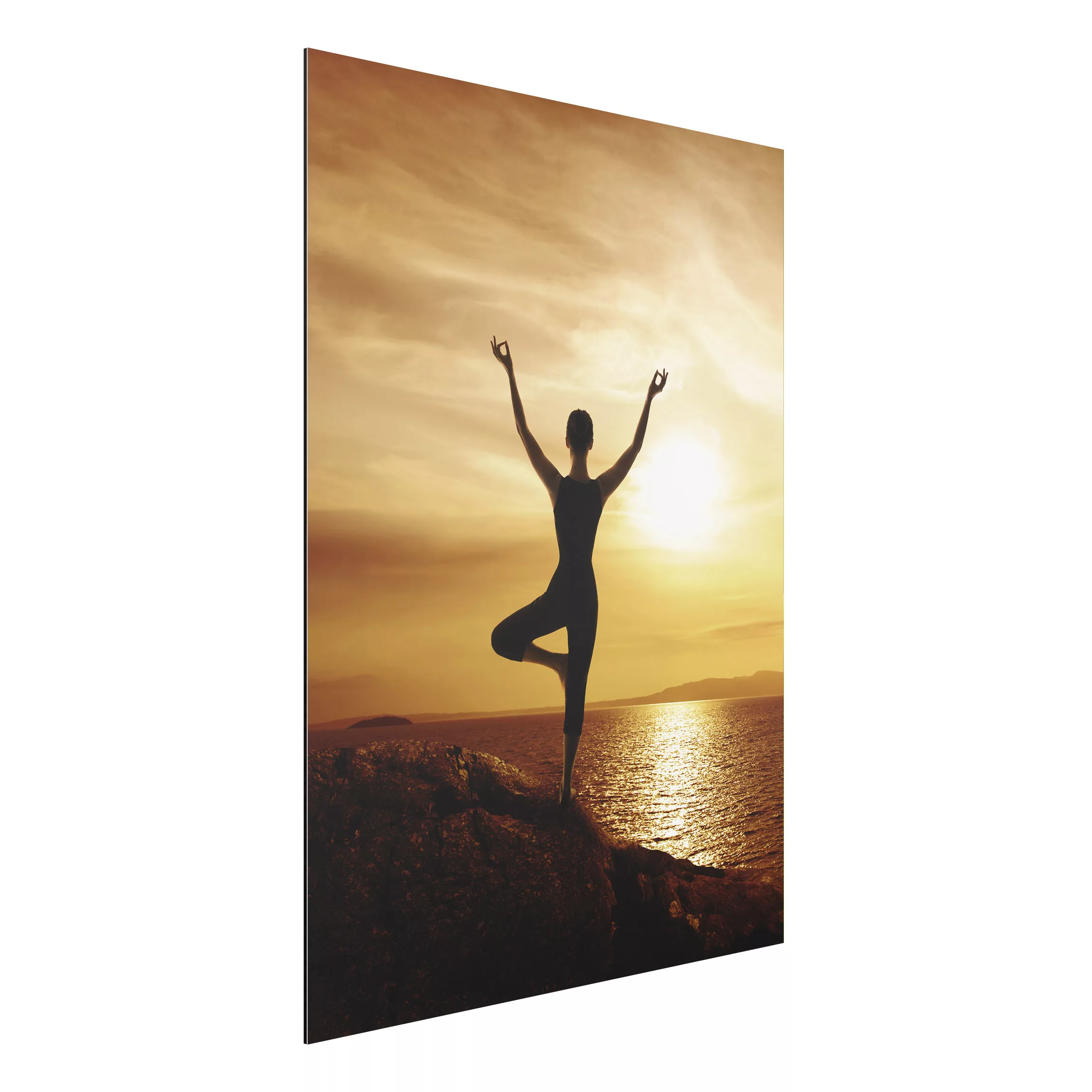 Alu-Dibond Bild Portrait - Hochformat 3:4 Yoga günstig online kaufen