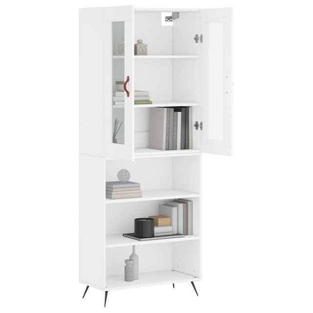 vidaXL Vitrine Wohnzimmerschrank Vitrine Hochschrank Highboard Weiß 69,5x34 günstig online kaufen